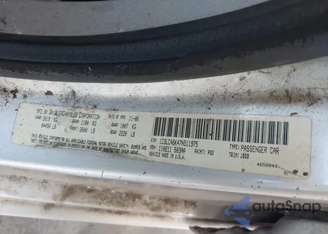 2007 Chrysler Sebring z USA, uszkodzony, nr VIN 1C3LC46K47N511975